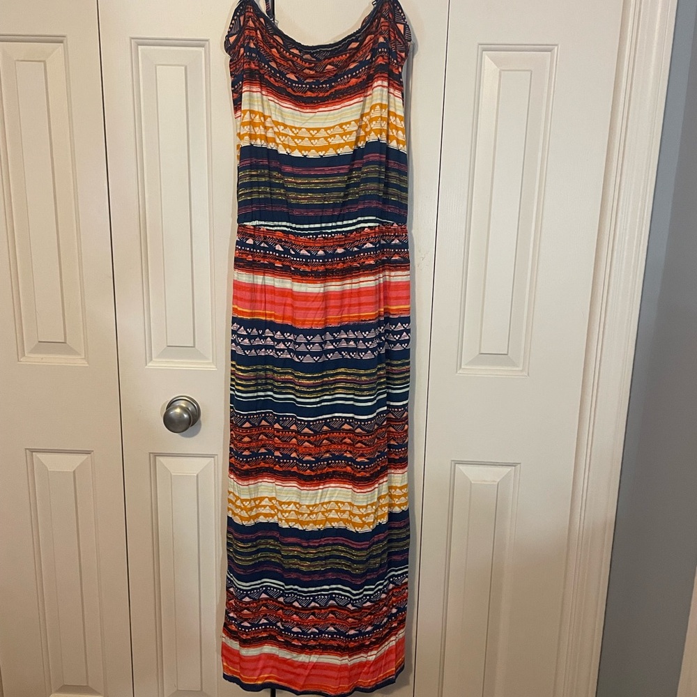 Long Tall Sally Brights Strapless Midi Dress, Size 14